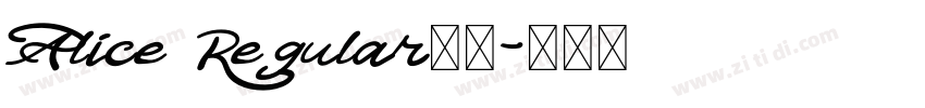 Alice Regular字体字体转换